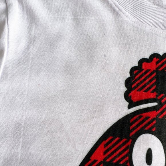 OH FUDGE! Christmas Custom Printed White Short Sleeve Tee Size Medium NWoT - Picture 3 of 4